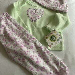 Three Brand New LITTLE ME Footie Pajama Sets - 9 Month Girls - $90 Retail